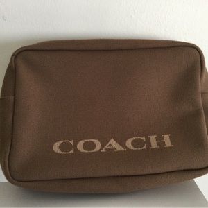 Coach large zippered pouch bag